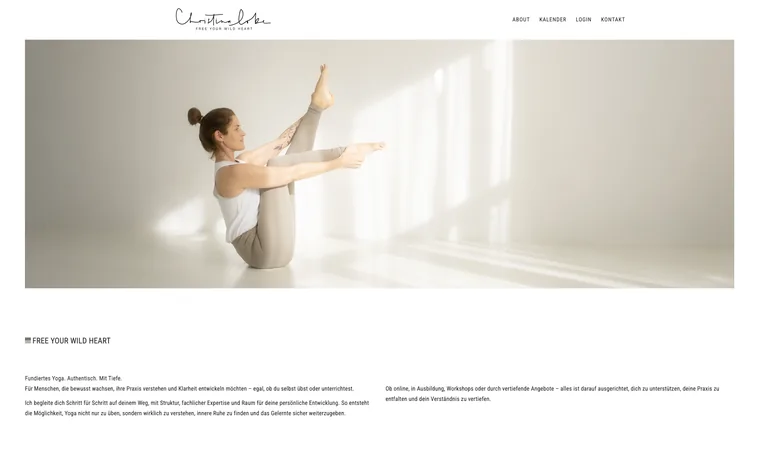 Projektansicht der Website von Christina Lobe