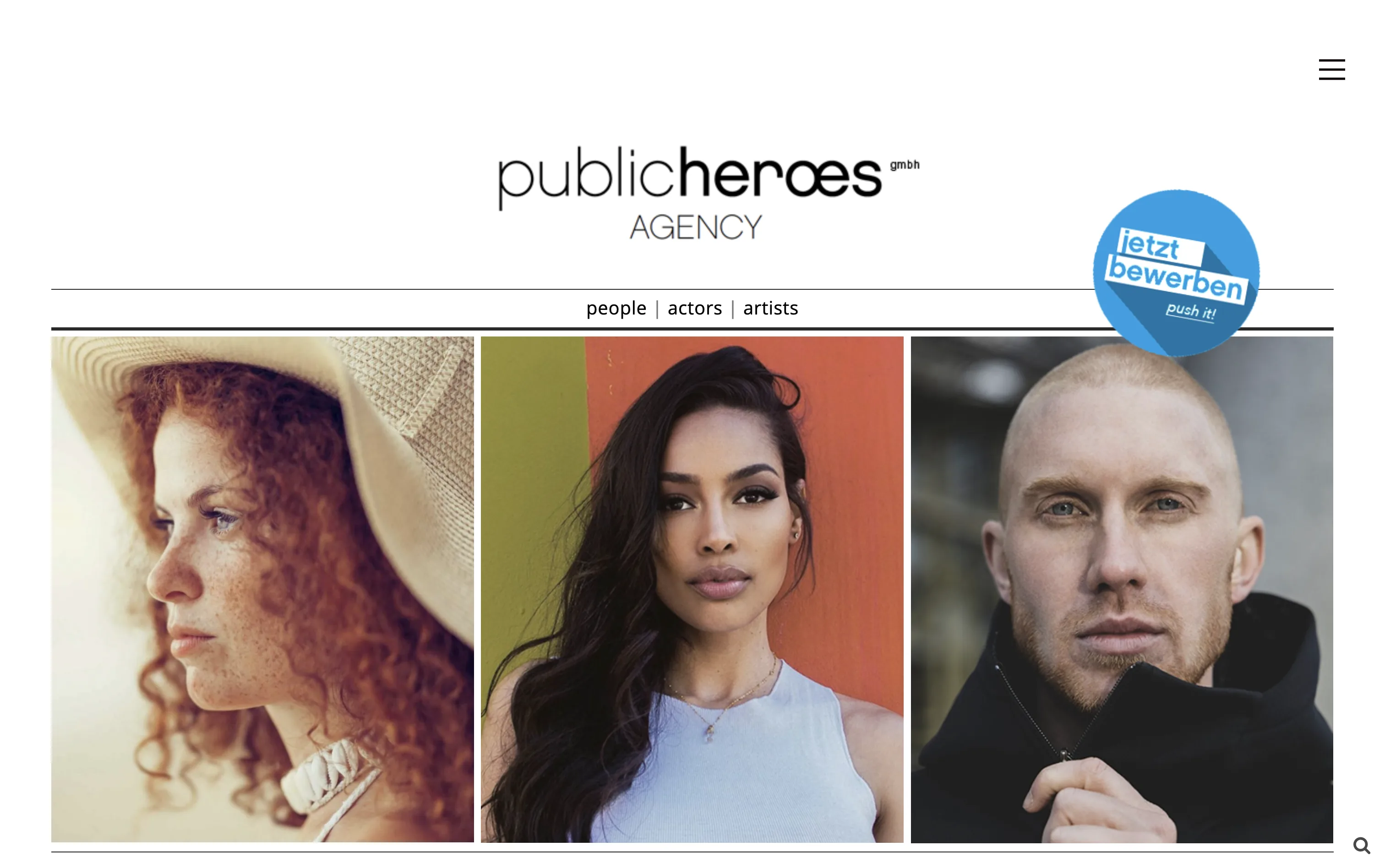 Detailansicht der Website Public Heroes
